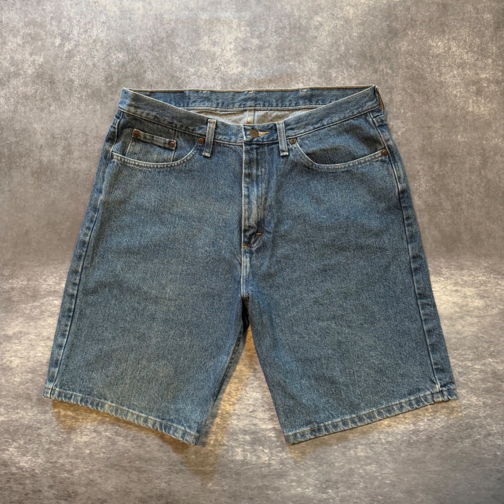 Wrangler Mens Relaxed Fit Denim Shorts 36 Blue Medium Wash 5-Pocket 606NWMS